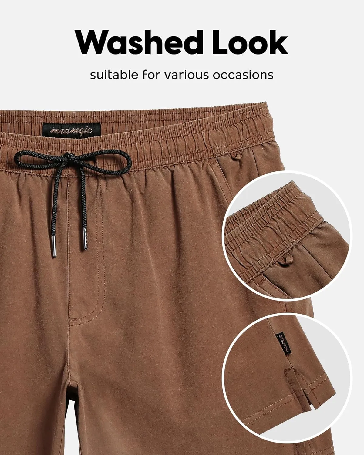 maamgic Men's Swim Trunks with Compression Liner 5.5 inch Beach Shorts Quick Dry Bathing Suits with Zipper Pocket