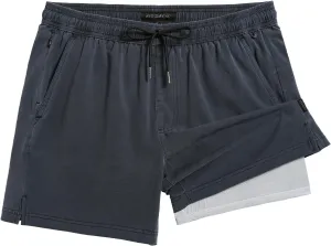 maamgic Men's Swim Trunks with Compression Liner 5.5 inch Beach Shorts Quick Dry Bathing Suits with Zipper Pocket
