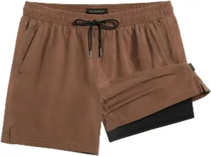 maamgic Men's Swim Trunks with Compression Liner 5.5 inch Beach Shorts Quick Dry Bathing Suits with Zipper Pocket