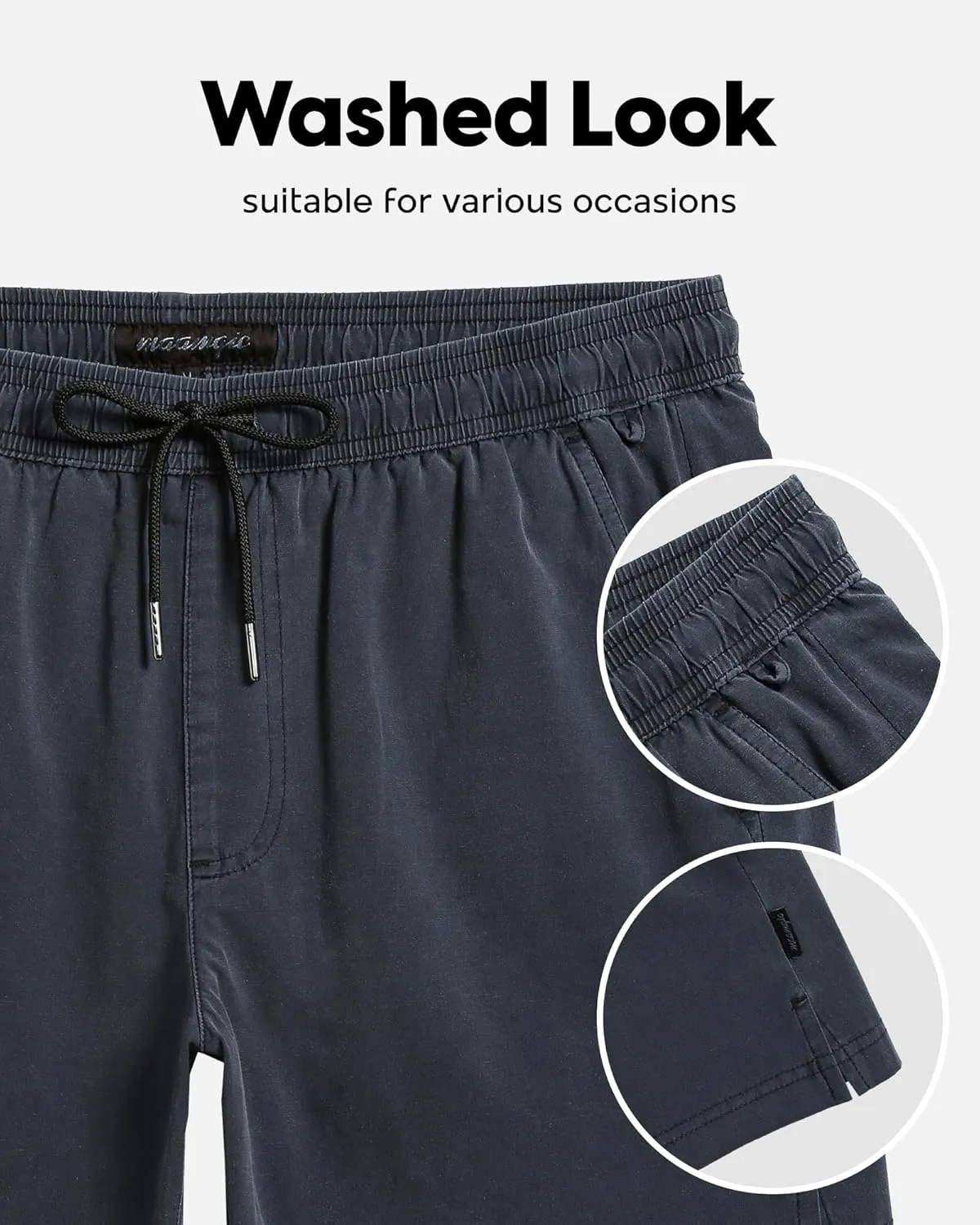 maamgic Men's Swim Trunks with Compression Liner 5.5 inch Beach Shorts Quick Dry Bathing Suits with Zipper Pocket