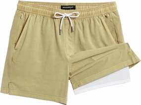 maamgic Men's Swim Trunks with Compression Liner 5.5 inch Beach Shorts Quick Dry Bathing Suits with Zipper Pocket