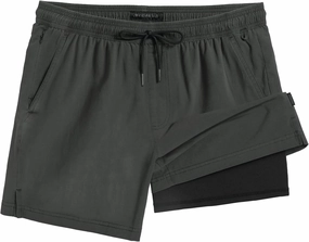 maamgic Men's Swim Trunks with Compression Liner 5.5 inch Beach Shorts Quick Dry Bathing Suits with Zipper Pocket