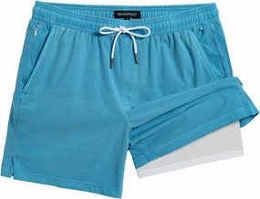 maamgic Men's Swim Trunks with Compression Liner 5.5 inch Beach Shorts Quick Dry Bathing Suits with Zipper Pocket
