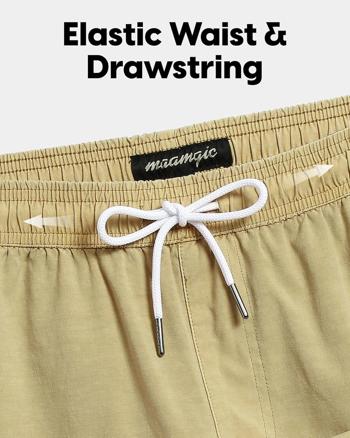 maamgic Men's Swim Trunks with Compression Liner 5.5 inch Beach Shorts Quick Dry Bathing Suits with Zipper Pocket