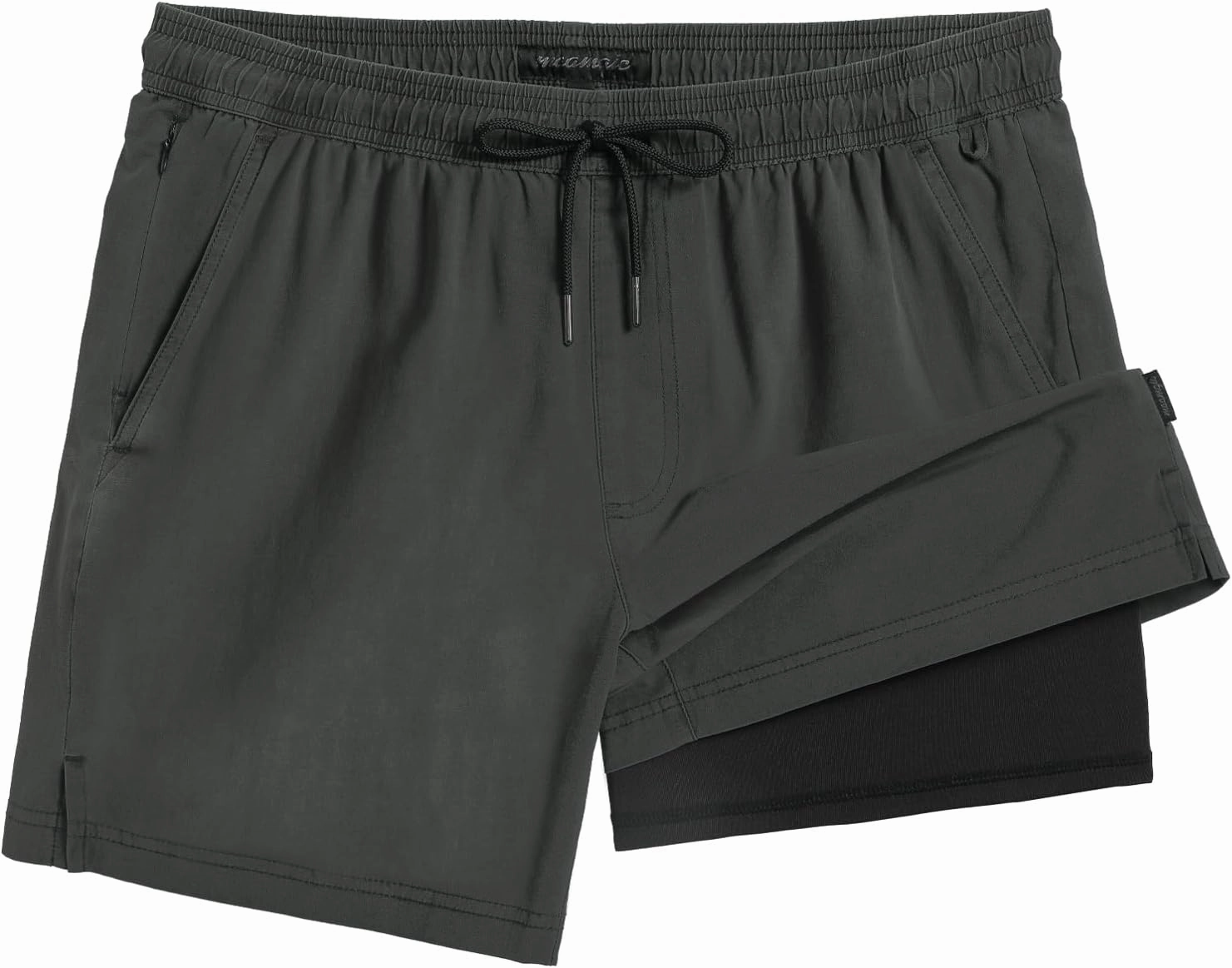 maamgic Men's Swim Trunks with Compression Liner 5.5 inch Beach Shorts Quick Dry Bathing Suits with Zipper Pocket