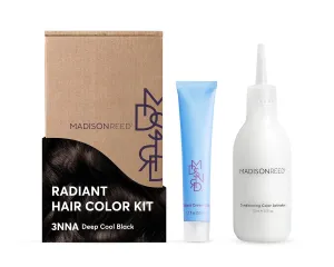 Madison Reed Radiant Hair Color Kit, Darkest Brown Black for 100% Gray Coverage, Ammonia-Free, 3NNA Positano Black, Permanent Hair Dye, Pack of 1