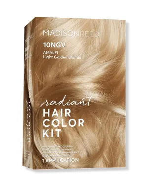 Madison Reed Radiant Hair Color Kit, Light Golden Blonde for Superior Gray Coverage, Ammonia-Free, 10NGV Amalfi Blonde, Permanent Hair Dye, Pack of 1