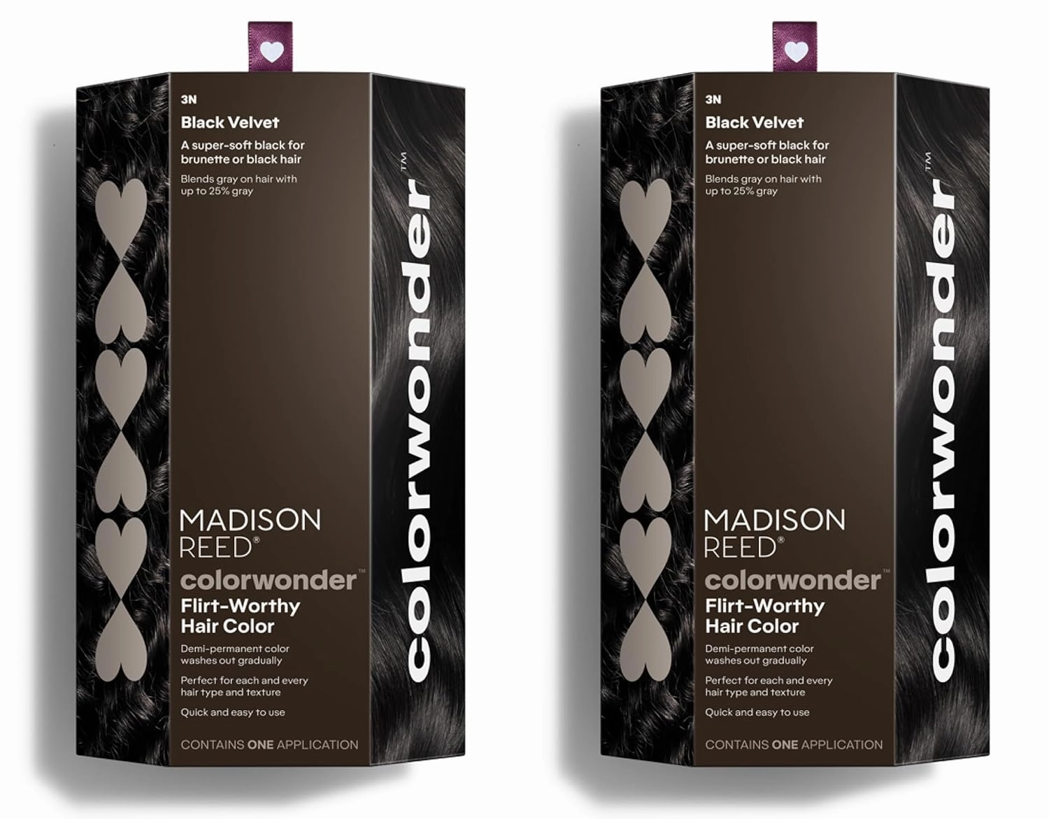 Madison Reed colorwonder Demi-Permanent Hair Color, Effortless At-Home Hair Dye, Ammonia-Free, Cruelty-Free, Black Velvet (3N Soft Black), Pack of 2