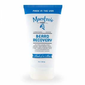 Maestro's Classic Beard Recovery Tube – Mark of a Man Blend | Moisturizer & Conditioner for Men | Hydrates, Softens & Restores | For All Beard & Hair Types, 8 Ounce
