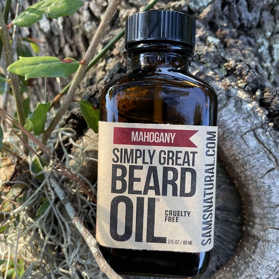 MAHOGANY Scented - Holiday Gifts - Stocking Stuffers - Beard Conditioner - 3 Oz - Easy Applicator - Natural - Vegan and Cruelty Free - Gifts for Men with Beards