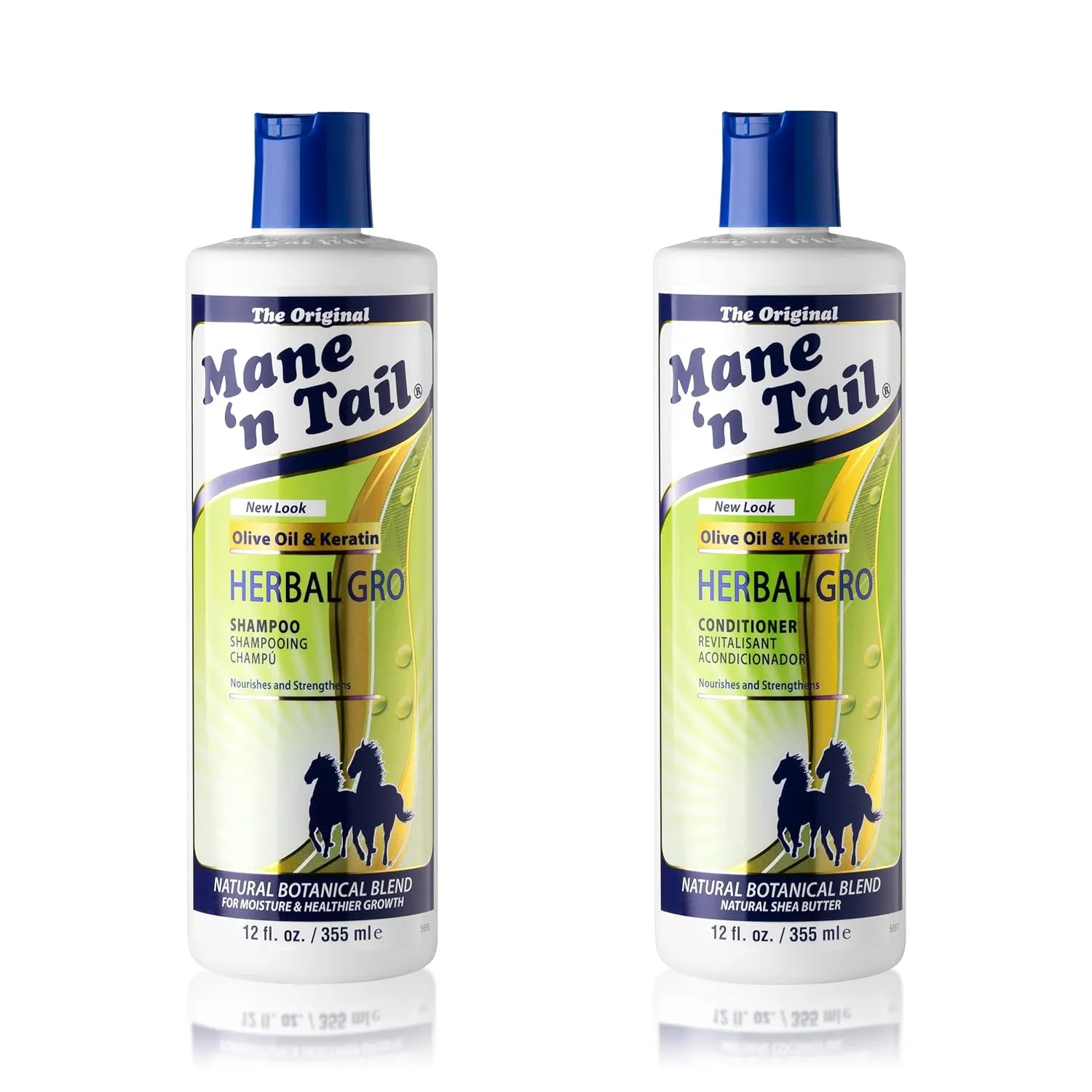 Mane 'n Tail: Herbal Gro Shampoo   Conditioner (12 oz Each), Olive Oil Complex That Helps Strengthens & Nourishes Hair
