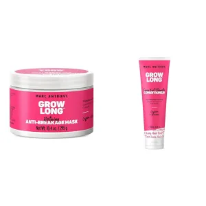 Marc Anthony Grow Long Hair Mask, for Dry Damaged Hair, 10 Ounce & Strengthening Conditioner, Grow Long