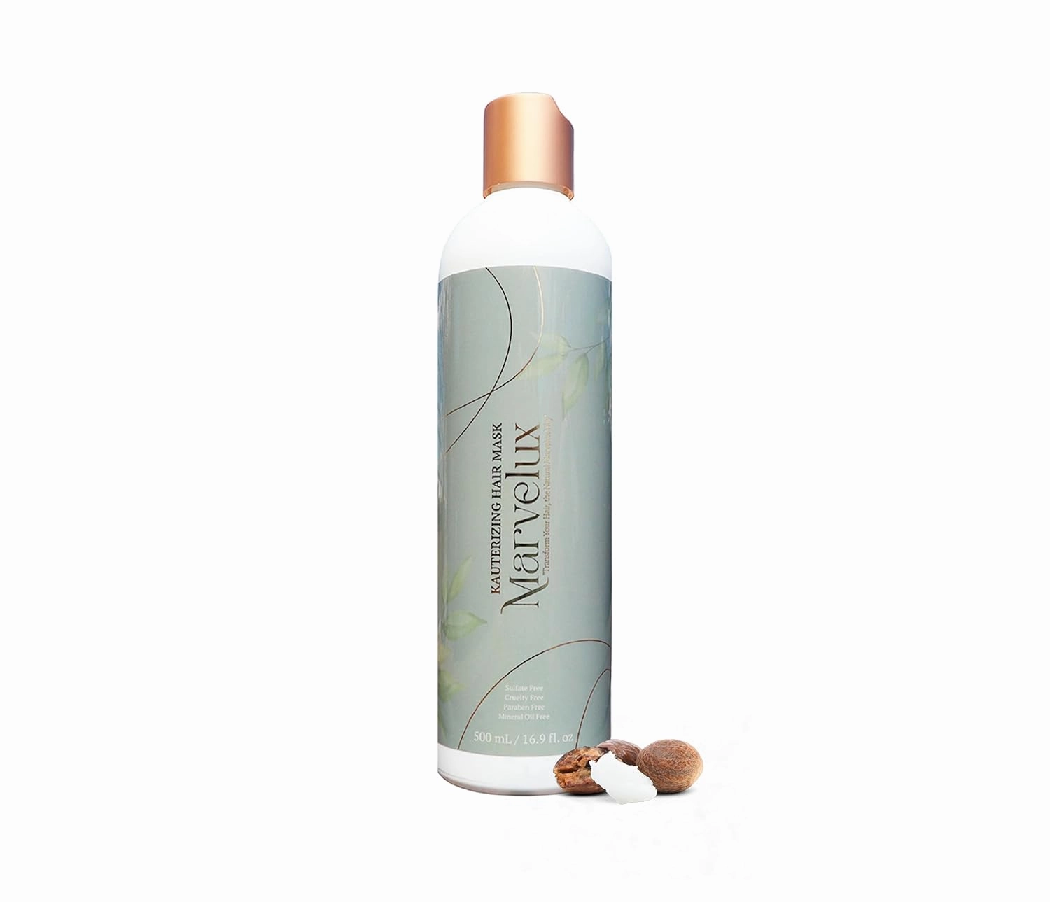 Marvelux Kauterizing Hair Mask – 2-in-1 Professional Deep Conditioning and Repair Treatment – Hair mask for damaged hair, dry hair treatment, and frizz control – 500ml
