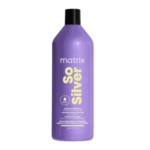 MATRIX So Silver Purple Conditioner - Removes Brassy Yellow Undertones, Color Depositing & Toning, Pigmented Conditioner For Blondes and Greys, Salon Conditioner, Vegan