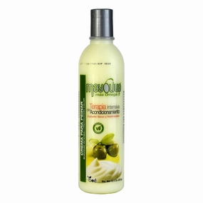 Mayoliva Plus Omega3 Leave-In Hair Cream 12.5 oz – Heat Protection & Intense Softness – Deep Conditioning Therapy for Dry & Damaged Hair with Mayonnaise and Olive Oil