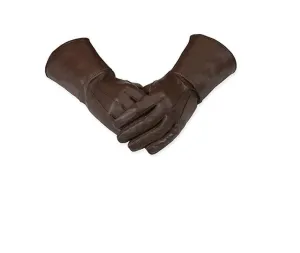 Medieval Leather Gloves Dark Brown Leather Gloves Medieval Costume Gloves Renaissance Fair Accessories New Large Size Gloves