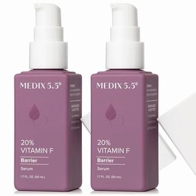 MEDIX Body & Face Moisturizer 20% Vitamin F Oil Body Booster & Face Serum | Concentrated Vitamin F   Vitamin E Oil Skin Care Super Serum For Crepey Skin & Protecting Skin Barrier, 2-Pack