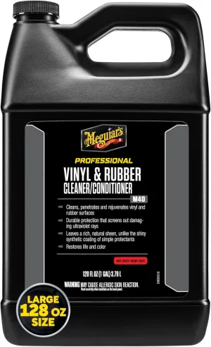 Meguiar's M40 Mirror Glaze Vinyl & Rubber Cleaner & Conditioner, 1 Gallon (Packaging May Vary)