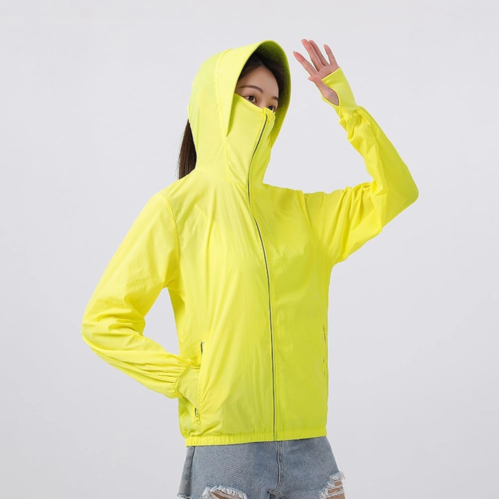 Meichoon Sun Protective Jacket UPF 50  Air Conditioner Hoodie Lightweight Cooling Clothes with Fans Stay Cooling in Summer