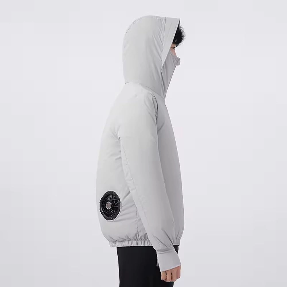 Meichoon Sun Protective Jacket UPF 50  Air Conditioner Hoodie Lightweight Cooling Clothes with Fans Stay Cooling in Summer