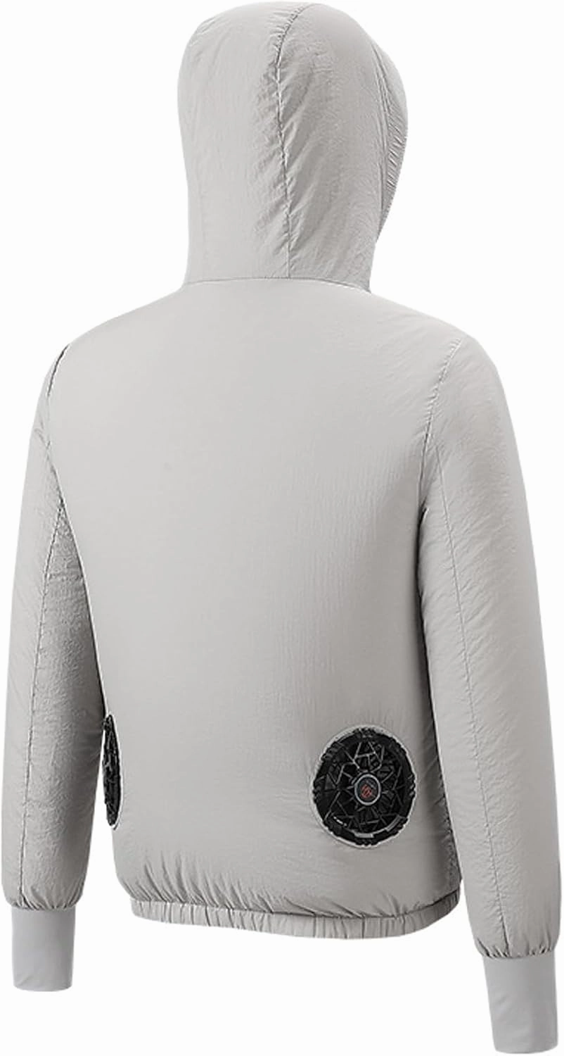 Meichoon Sun Protective Jacket UPF 50  Air Conditioner Hoodie Lightweight Cooling Clothes with Fans Stay Cooling in Summer
