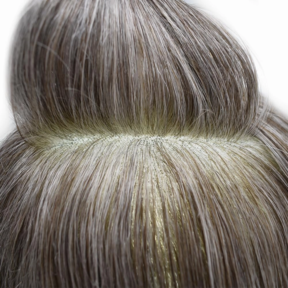 Men's Toupee Men Hair Piece Swiss Lace Toupee for Men Real Human Hair Replacement Systems Mens Lace Hair System Natural Looking 7X9#360#3 Dark Brown 60% Grey 80% Light Density