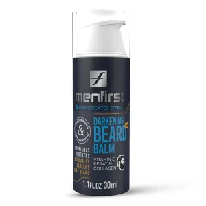 MENFIRST - Gray Darkening Beard Balm - Leave-in Conditioner - Works on Sensitive Skin - Gradually Reduces White or Gray hair Infused with Keratine, Collagen and Vitamin E. - Natural Looking Results