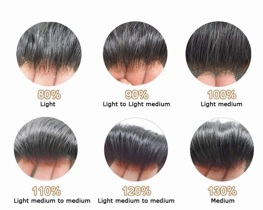 Mens Hairpiece French Lace Toupee for Men Human Hair Replacement System with Skin PU Mens Toupee Hair Units 7X9"-120% density#420 Medium Brown with 20% Gray
