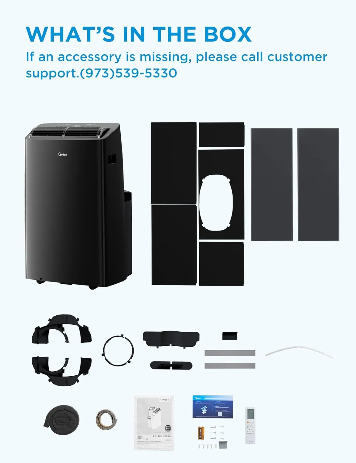 Midea Duo 14,000 BTU (12,000 BTU SACC) High Efficiency Inverter Ultra Quiet Portable Air Conditioner, with Heat up to 550 Sq. Ft., Works with Alexa/Google Assistant, with Remote Control & Window Kit