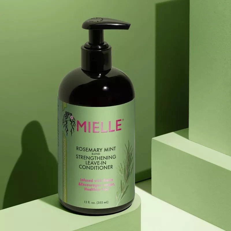 Mielle Organic - Rosemary Mint Leave-In Conditioner | Moisturizing | All Hair Types | Pump Bottle | 12oz