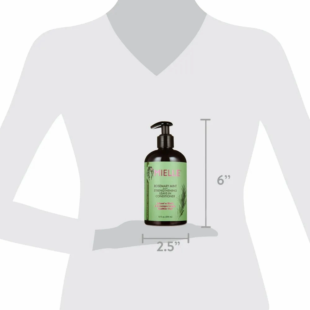 Mielle Organic - Rosemary Mint Leave-In Conditioner | Moisturizing | All Hair Types | Pump Bottle | 12oz