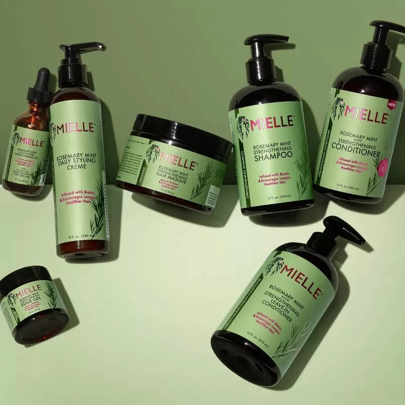 Mielle Organic - Rosemary Mint Leave-In Conditioner | Moisturizing | All Hair Types | Pump Bottle | 12oz