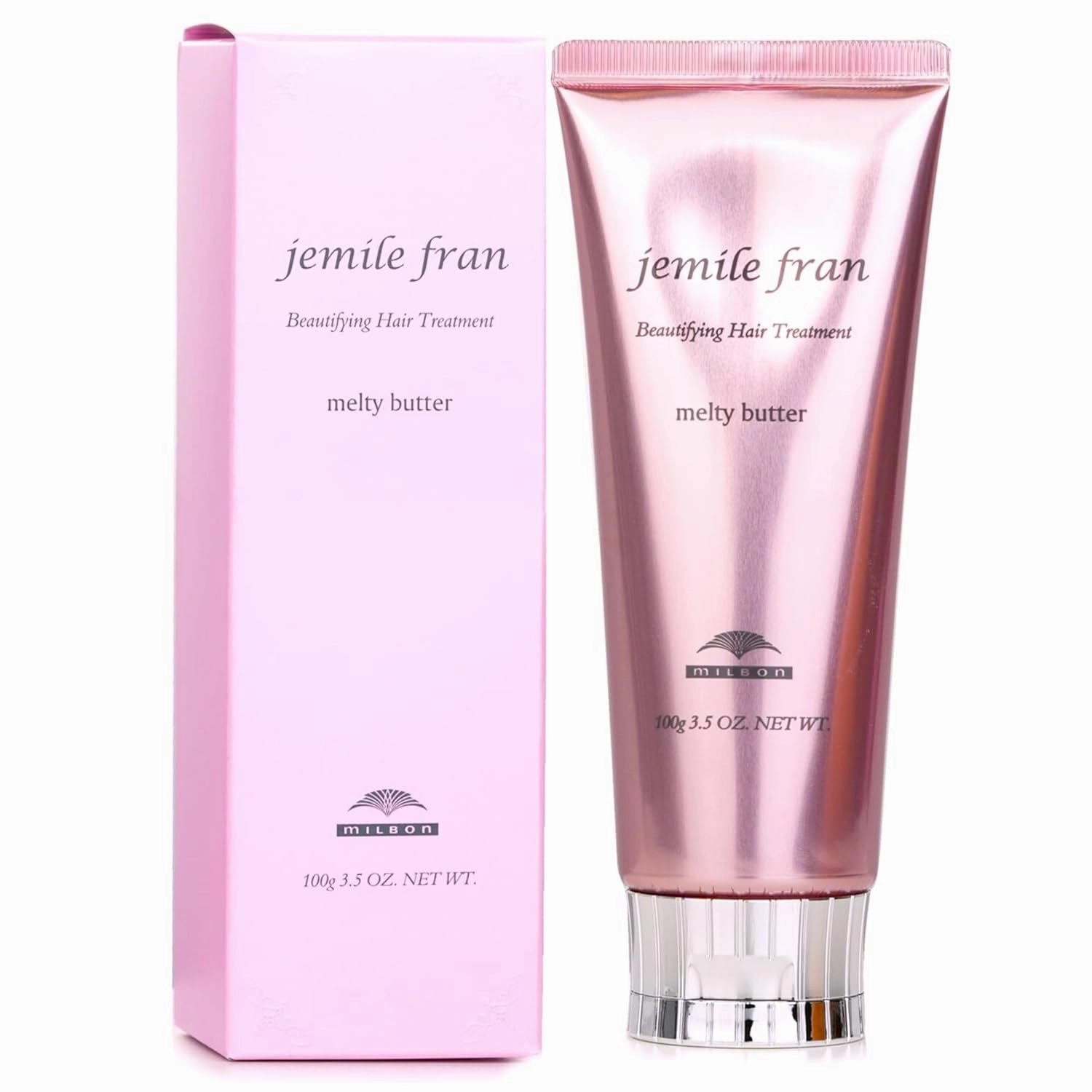 Mil-bon Jamile-Fran Melty Butter Japanese Hair Care and Hand Care (Medium, Melty Butter Hair Cream 3.5oz)