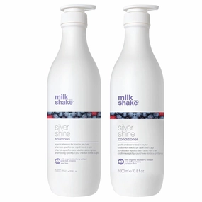 Milk_Shake Silver Shine Shampoo 1000mL and Conditioner 1000mL Bundle