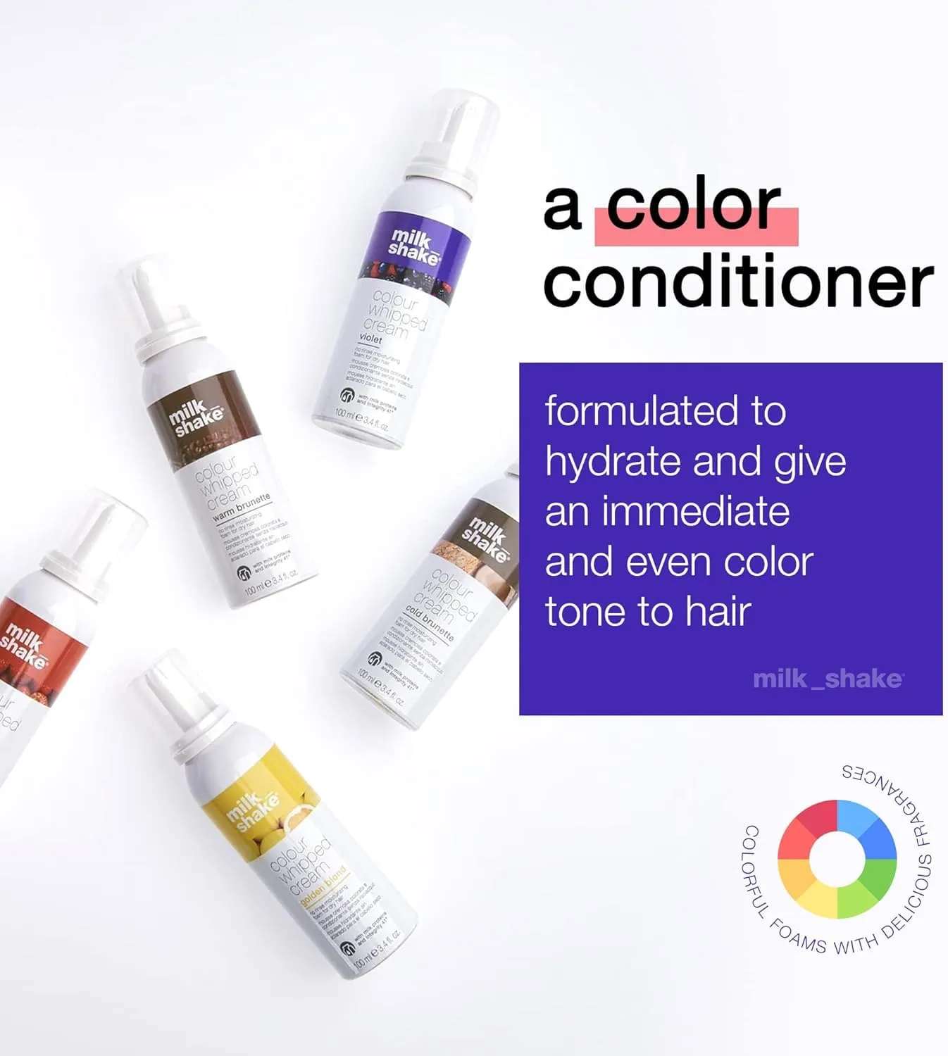 milk_shake Color Whipped Cream Leave In Coloring Conditioner - Provides Temporary Hair Color Tone