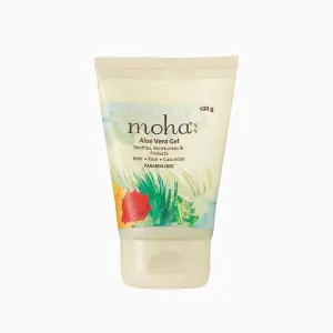 moha: Aloe Vera Gel Enriched With Rose & Cucumber Pure & Natural Face Gel Helps in Healing of Skin,helps to hydrate and nourish all kinds of skin - 100 gm (Pack of 1)