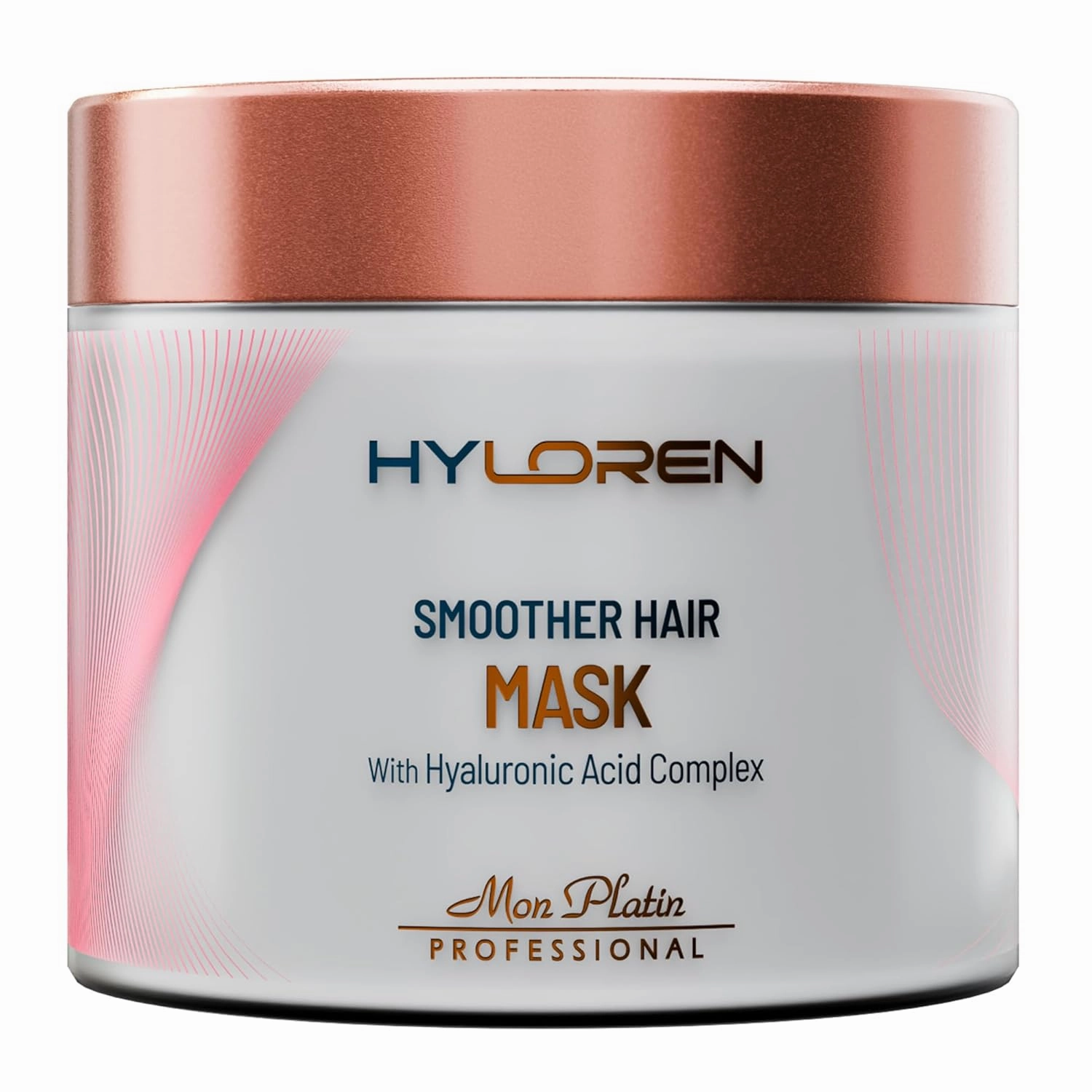 Mon Platin Professional Hair Mask for Damaged Hair & Straightened , 500ml - HY Loren Smoother with Hyaluronic Acid, Deep Conditioning Treatment, Anti-Frizz Conditioner