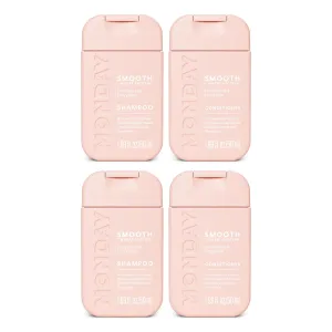 Monday Haircare Smooth Shampoo & Conditioner Travel Pack -50ML Travel Kit (2 x Shampoo,2 x Conditioner)