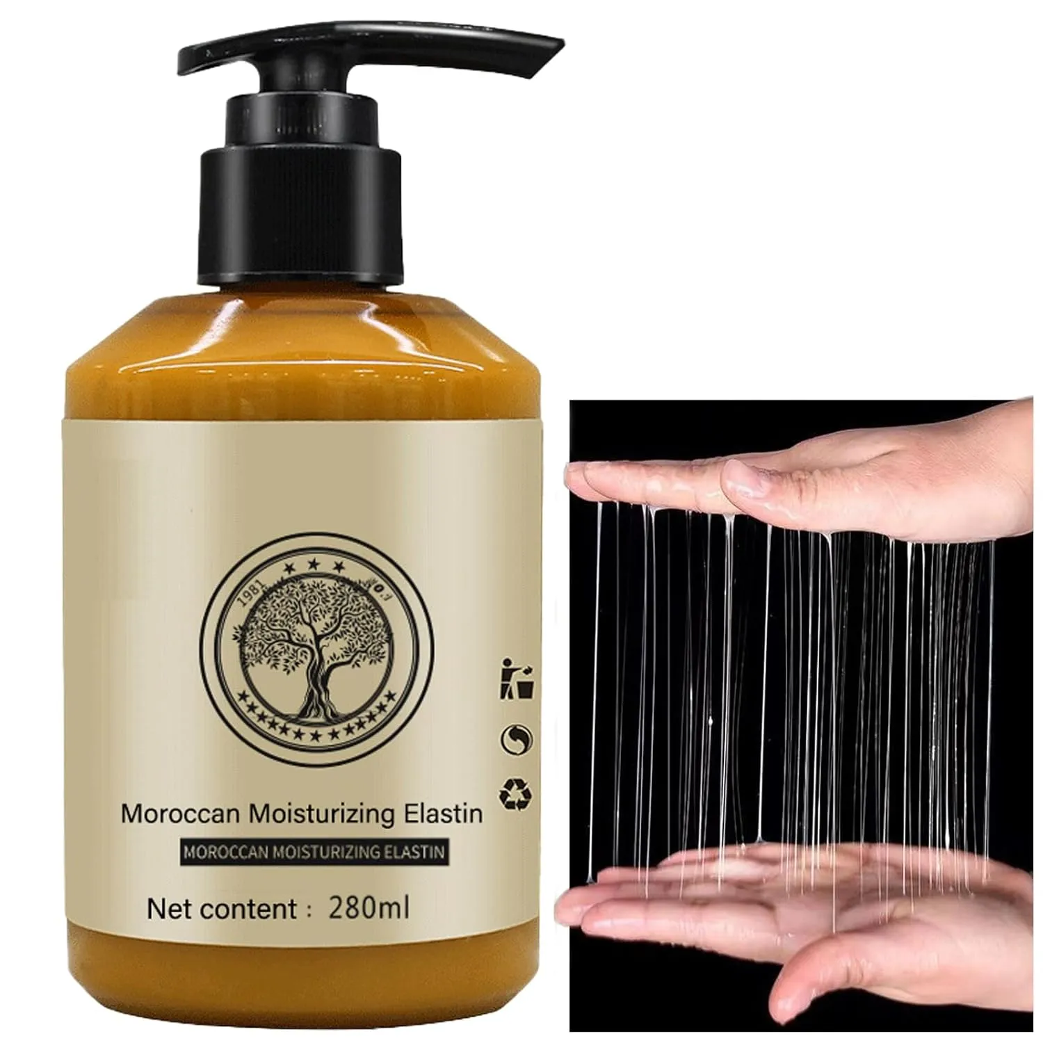 Morocco Curl Defining Cream, 300g Morocco Dynamic Elastin - Long-Lasting Styling Volume Moisturizing Elasticity, Wavy Hair Anti Frizz Curl Cream