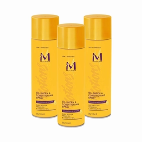 Motions Oil Sheen & Conditioning Spray, Nourish & Restore, With Shea Butter, Argan Oil & Coconut Oil, 6 Ounce, 11.25 Ounce (3 Pack)