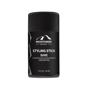 Mountaineer Brand Styling Stick | 100% Natural Beard Conditioner for Men | Hydrate, Tame Wiry Hair | Firm Hold for Easy Styling | Unscented Scent 2oz