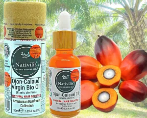 Nativilis Ojon Oil - Caiaue - (Elaeis oleifera) Natural Hair Skin Booster Rainforest Virgin Oil - revitalizes damaged follicles helps effective hair growth volumize and get tame frizz – Copaiba