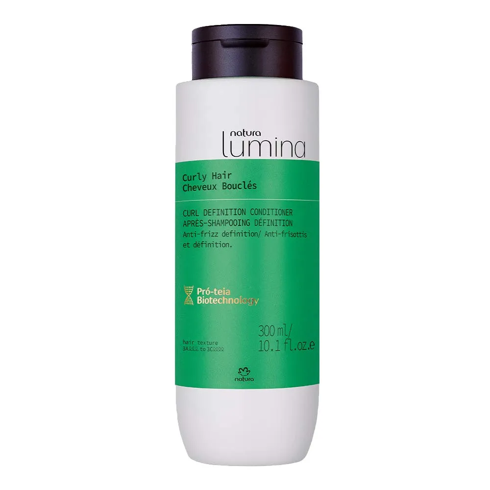 natura - Lumina Curly Hair Hydration Conditioner - Enhance Curls - Reduce Frizz - Hydrate & Detangle Hair - Vegan Hair Care - Brazilian Beauty Secrets - Personal & Self Care - 10.1 fl oz (300ml)