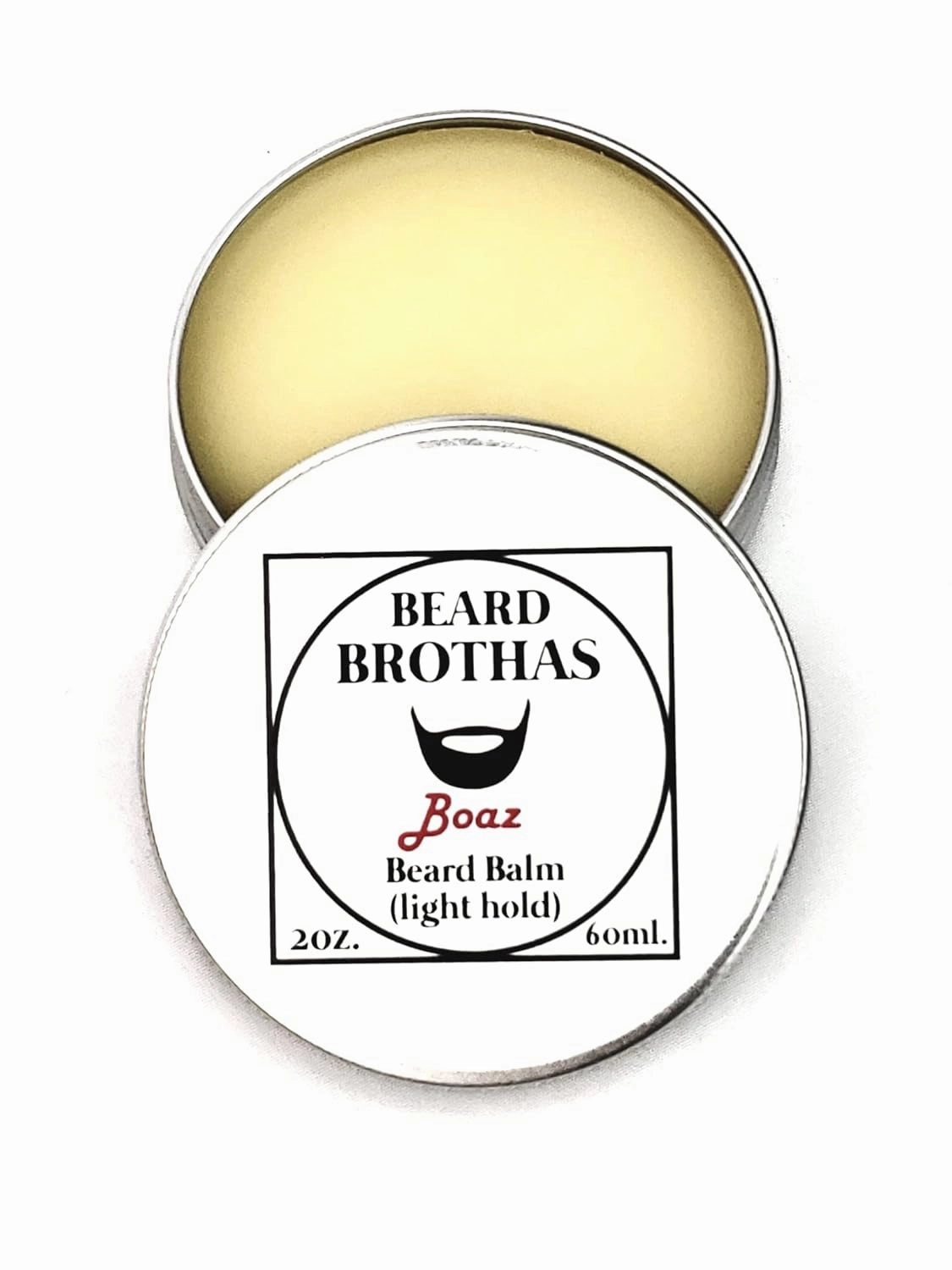 Natural Beard Balm Conditioner - All-Natural Formula with Jojoba Oil and Shea Butter for a Soft, Healthy, and Manageable Beard - Great for Men with Coarse or Unruly Hair - 2 oz. Boaz Scent.