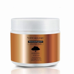 Natural Moroccan Argan Oil Elixir Hair Mask Treatment Deep Conditioner Moisturizing All Hair Types Treatment - 500 Ml. 16.9 Fl.oz.