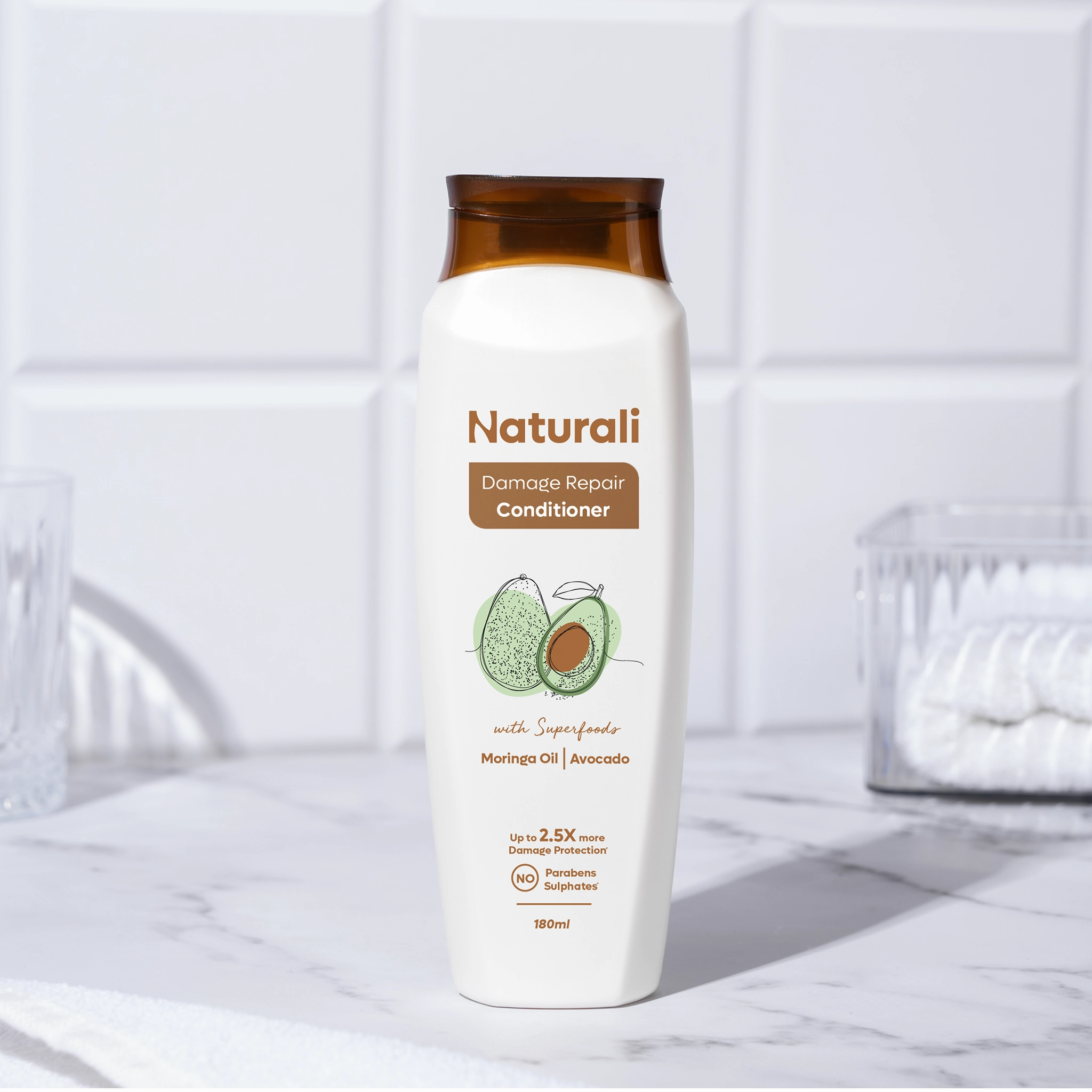 Naturali Damage Repair Conditioner for Split Ends & Breakage with Avocado & Moringa Oil