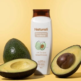 Naturali Damage Repair Conditioner for Split Ends & Breakage with Avocado & Moringa Oil
