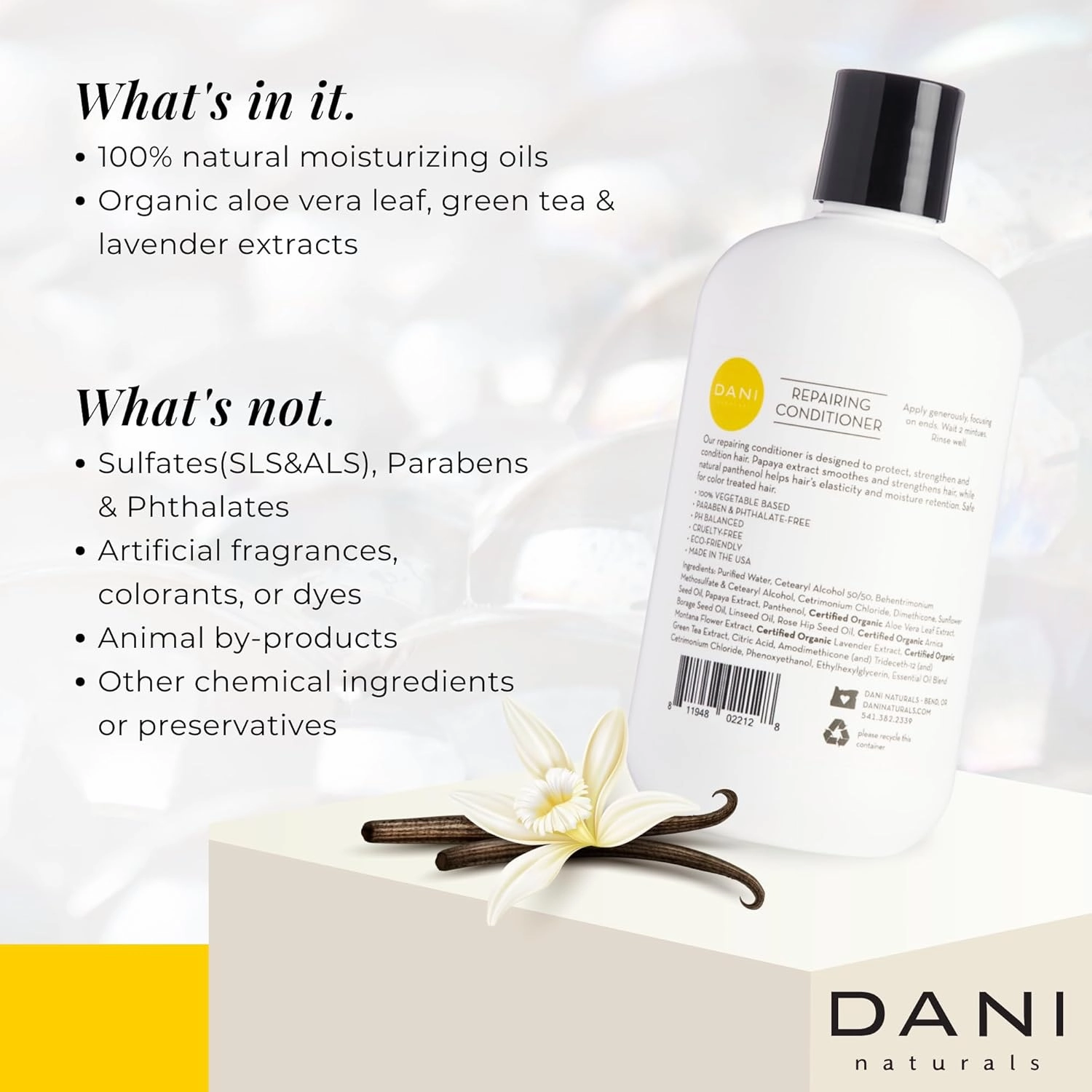 Naturals Conditioner – Sandalwood Vanilla, Strengthening & Thickening for Fuller-Looking Hair, Lightweight & Hydrating, Vegan & Color-Safe, 12 oz