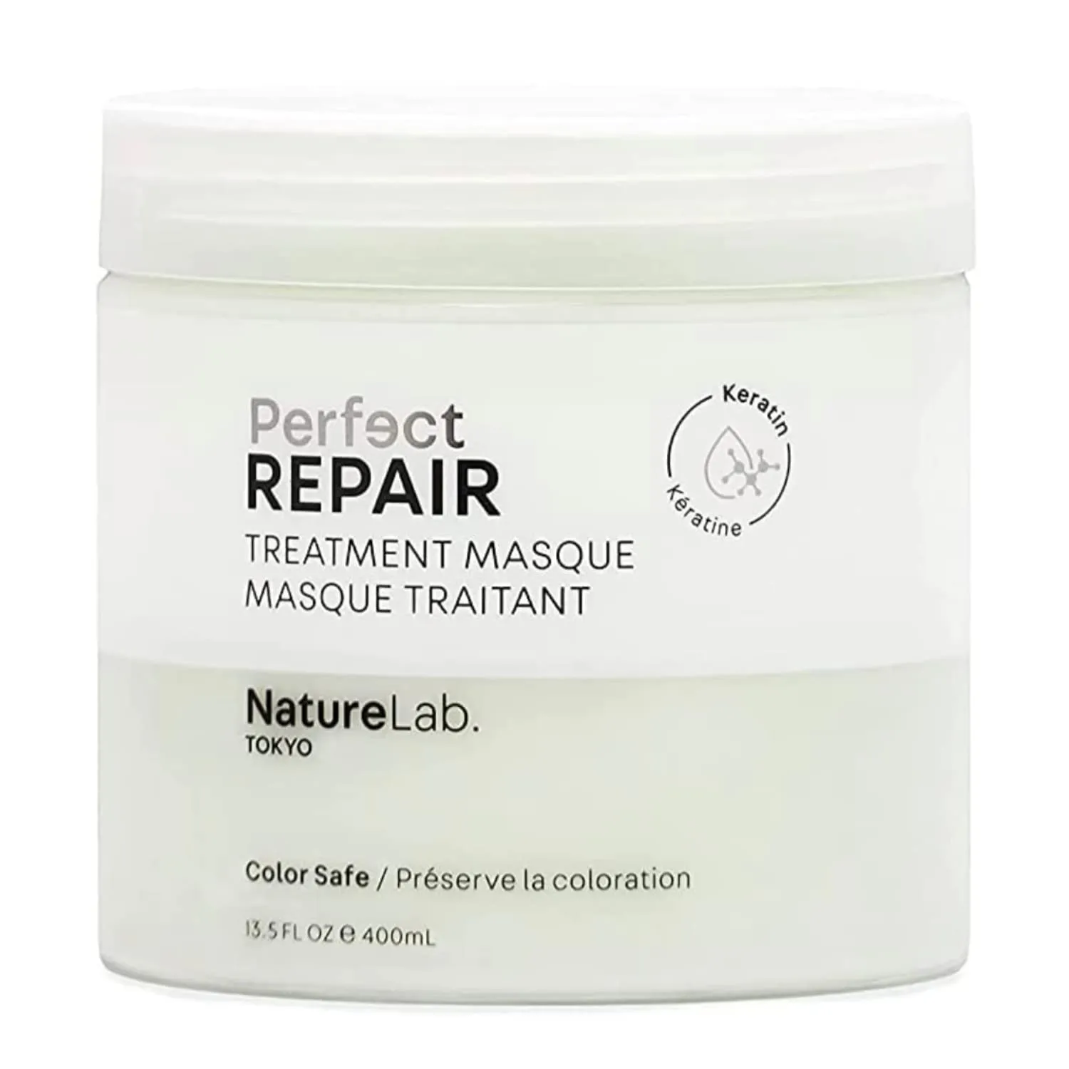 NATURELAB. TOKYO Perfect Repair Treatment Masque Jumbo Size: Heat and Color Protection, Hair Mask Treatment to Strengthen and Repair Dull, Damaged, Brittle Hair I 13.5 FL OZ / 400ml ($38 Value)