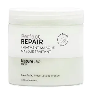 NATURELAB. TOKYO Perfect Repair Treatment Masque Jumbo Size: Heat and Color Protection, Hair Mask Treatment to Strengthen and Repair Dull, Damaged, Brittle Hair I 13.5 FL OZ / 400ml ($38 Value)